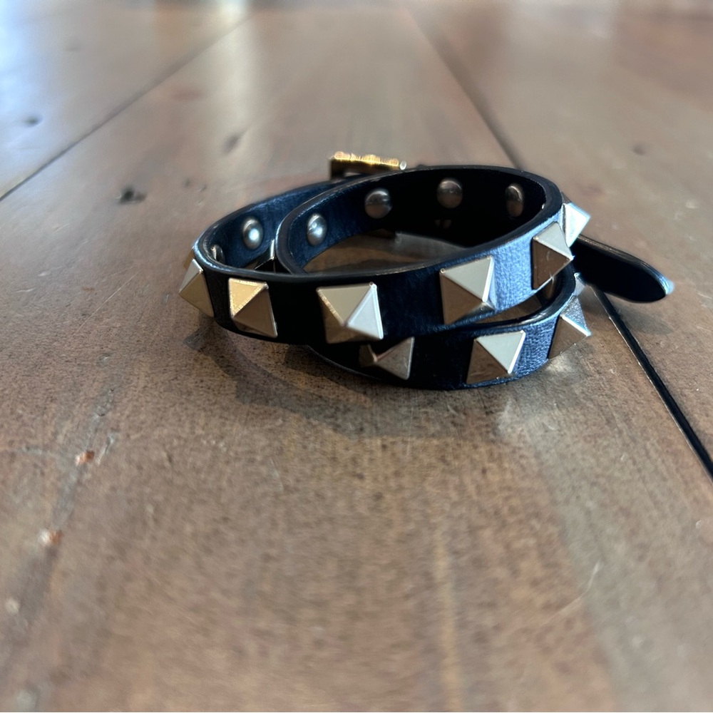 Valentino Rockstud Double Leather Bracelet